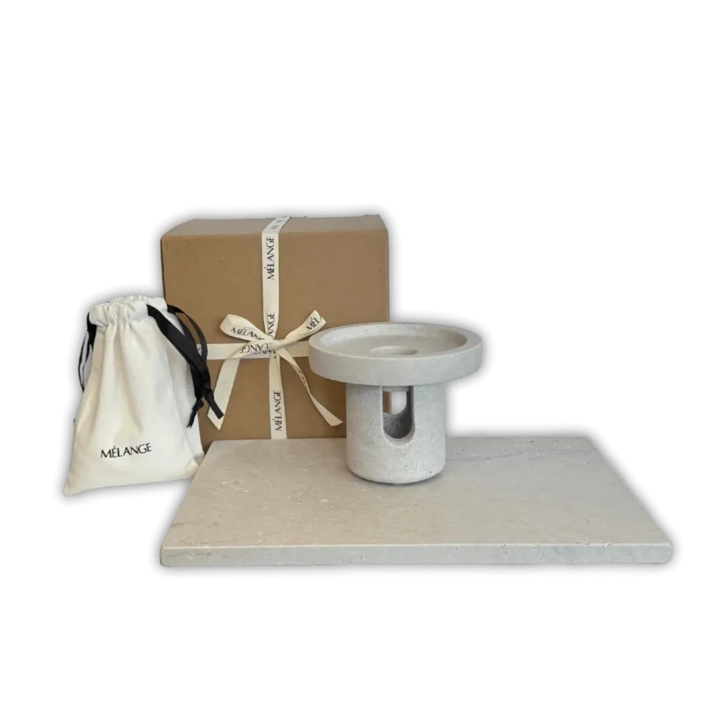 סט טרוונטין אפור בהיר